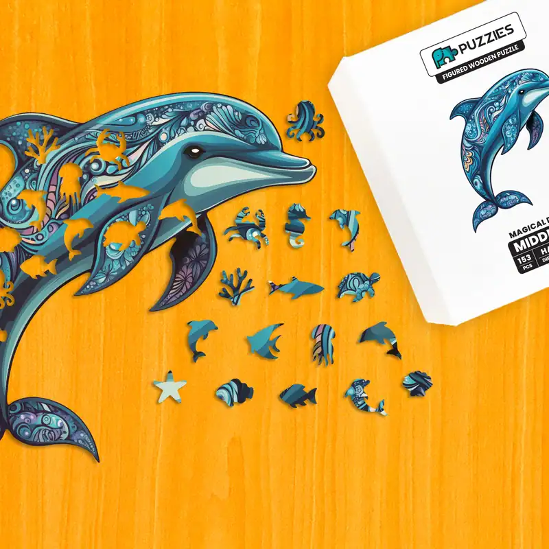 Varázslatos delfin fa puzzle 1